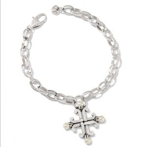 Brighton Taos Cross Pearl Bracelet